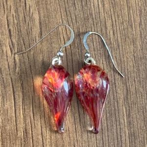 Blown Glass Drop Earrings